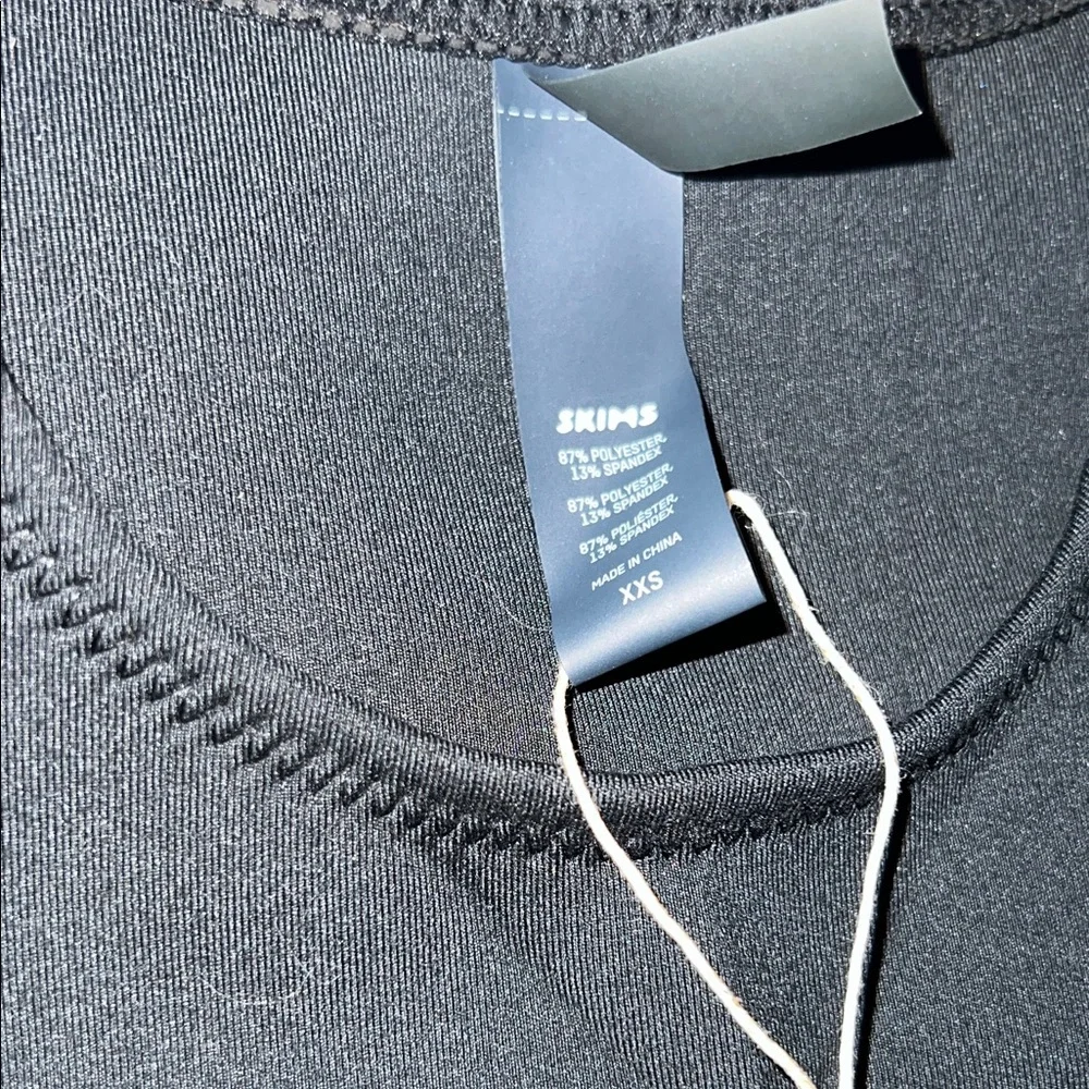 SKIMS Black Sport Swim Bikini Top